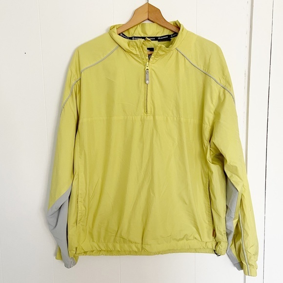 Sunice Men’s Weather Wind Pullover Yellow Gray Size Medium